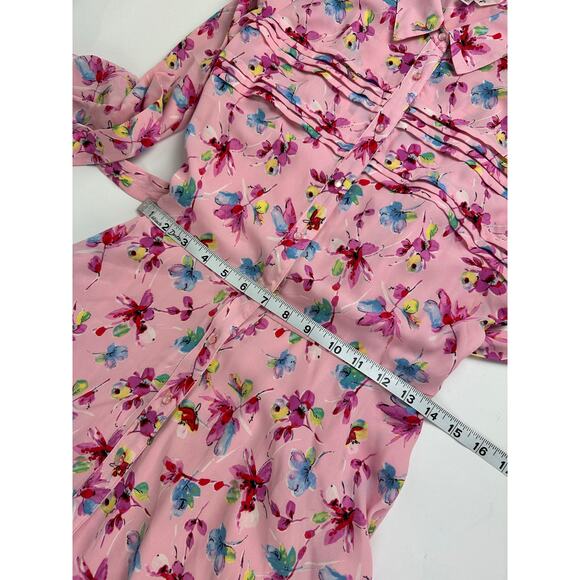 Nanette Lepore Size 6 Button down Floral Dress Western Prairie Rodeo Cottage - Picture 16 of 16